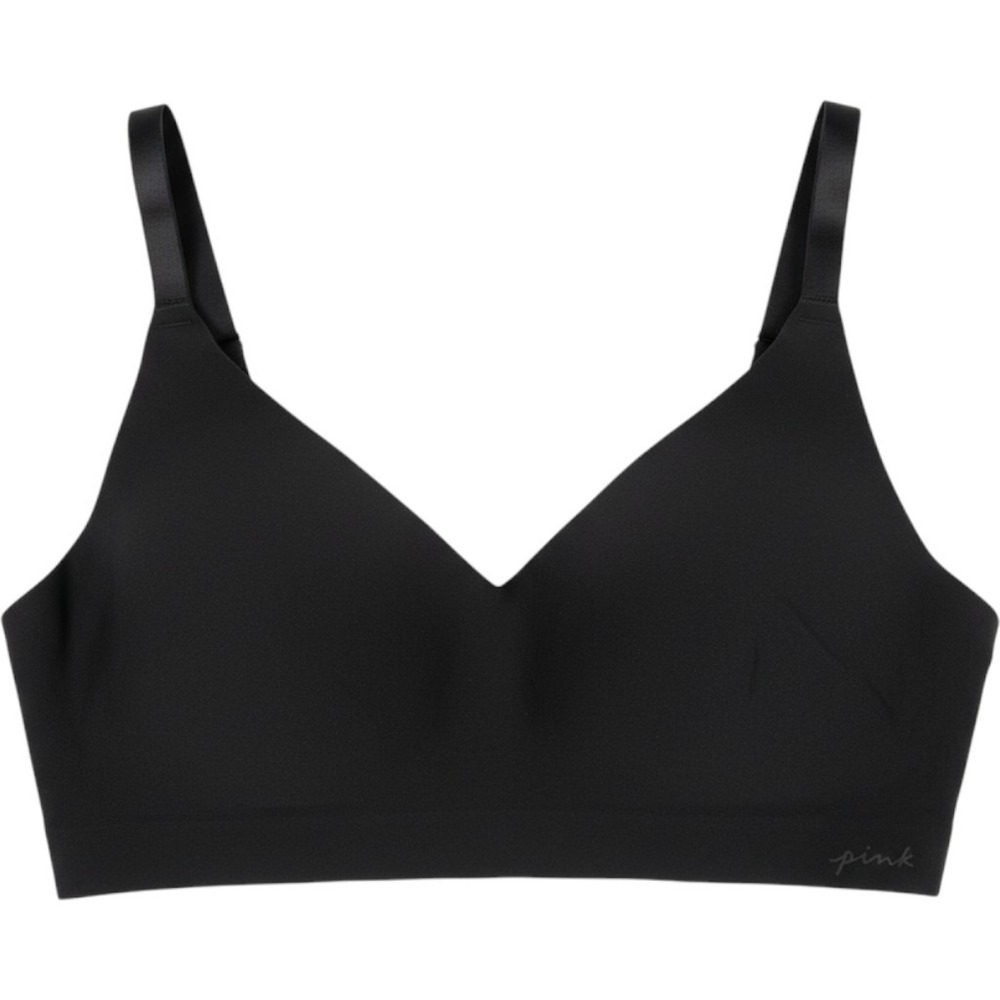 Victoria's Secret Bralette Bra Black Opaque Casual Wireless Padded Large